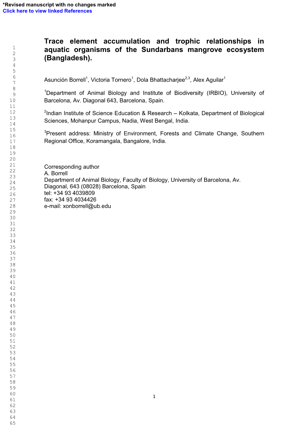 Trace Element Accumulation and Trophic Relationships in Aquatic