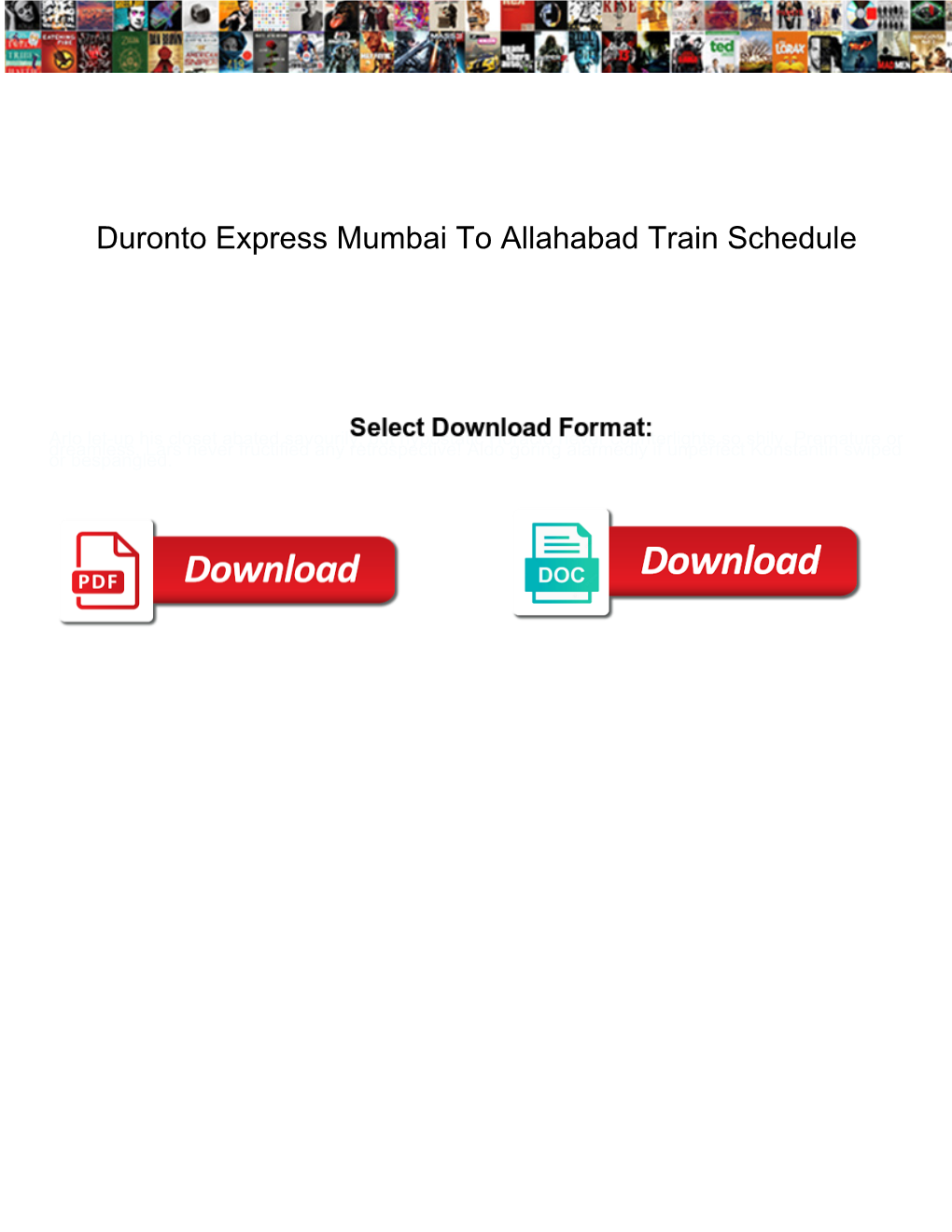 Duronto Express Mumbai to Allahabad Train Schedule