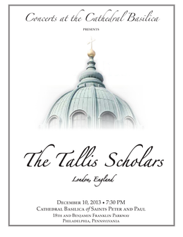 Tallis Scholars Program 2013