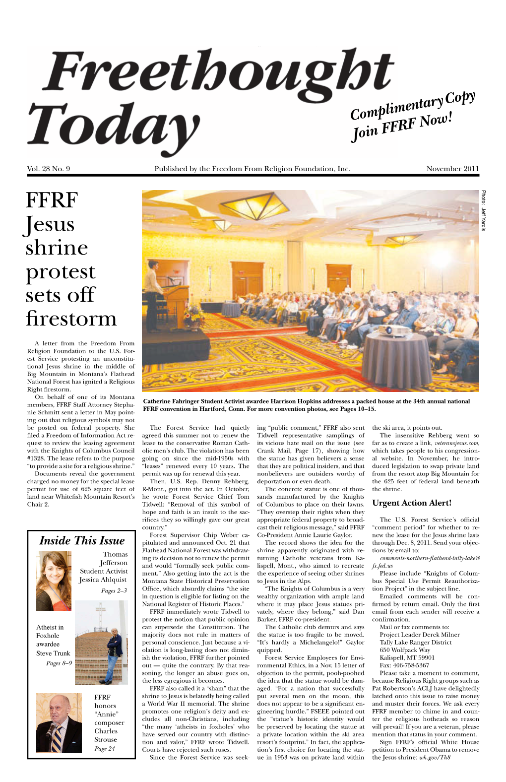 FFRF Jesus Shrine Protest Sets Off Firestorm