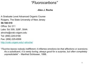 “Fluorocarbons”