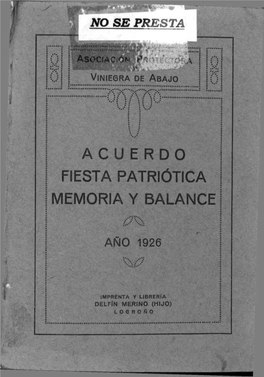 Acuerdo Fiesta Patriótica Memoria Y Balance