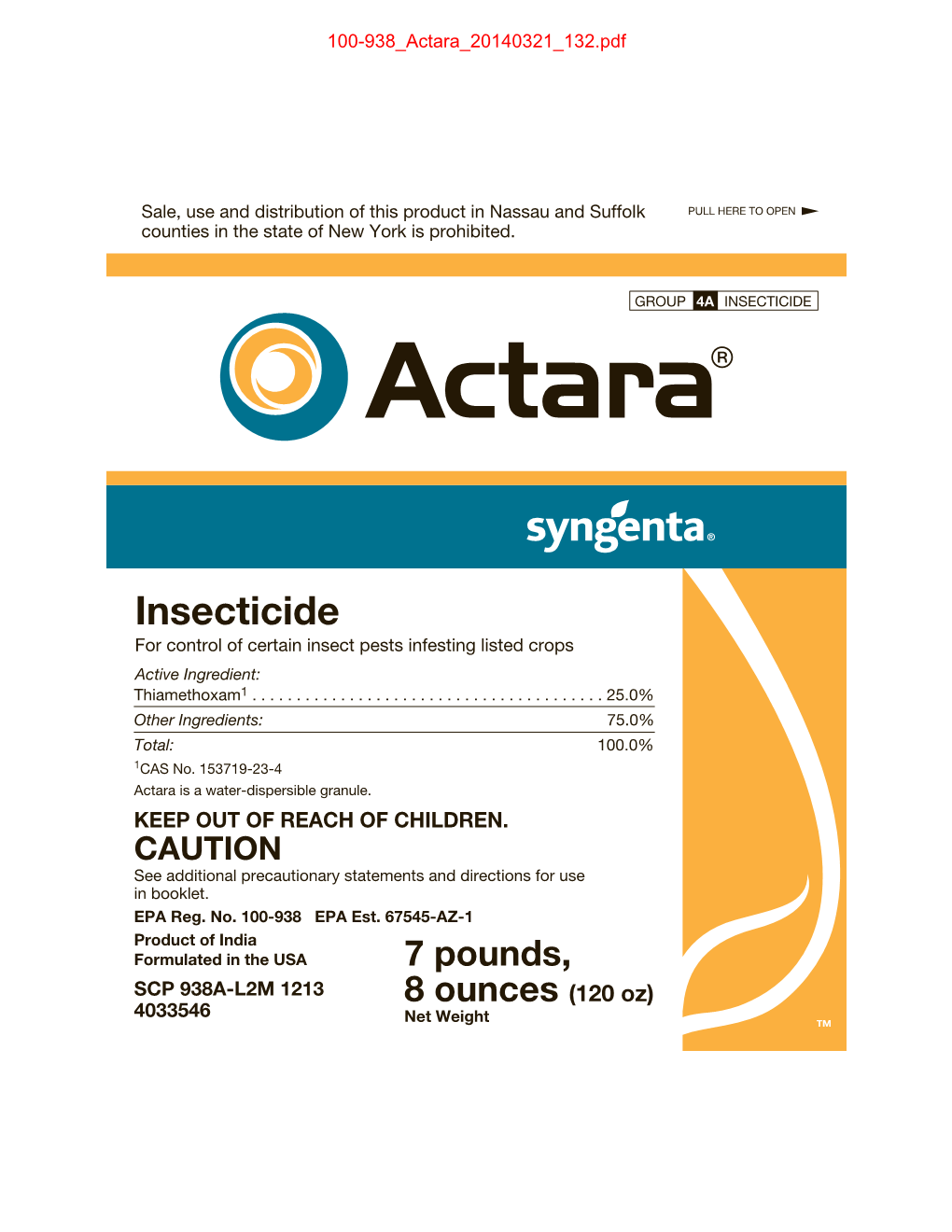 6198 Actara-7Lb.8Oz.Booklet.Indd