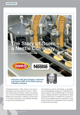 The Story of Osem – a Nestle Company by Ayellet Globerman and Ella Houli