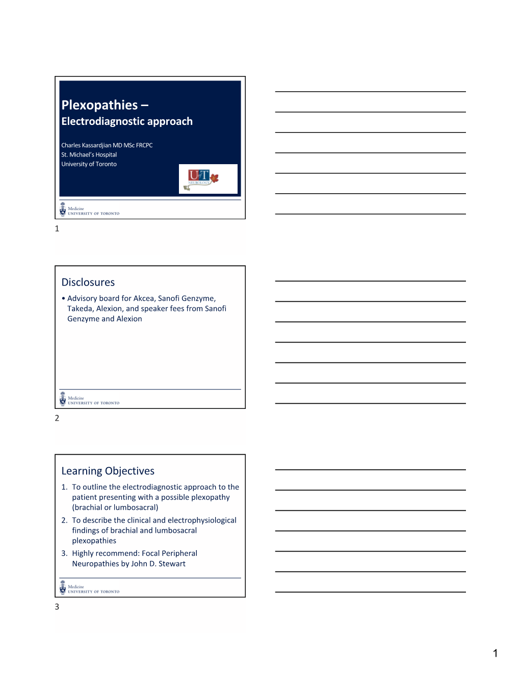 Plexopathies – Electrodiagnostic Approach