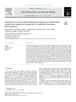 Mitochondrial Genome and Comparative Mitogenomics Of