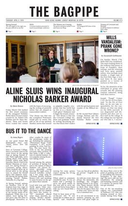 Aline Sluis Wins Inaugural Nicholas Barker Award