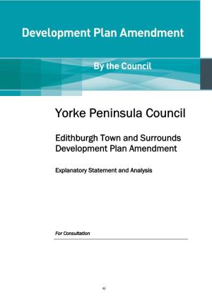 Edithburgh Town and Surrounds Development Plan Amendment