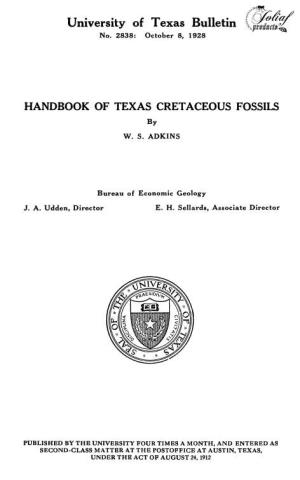 Handbook of Texas Cretaceous Fossils