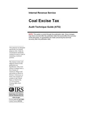 Coal Excise Tax