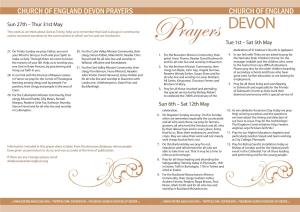 Church of England Devon Prayers