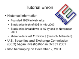 Tutorial Enron