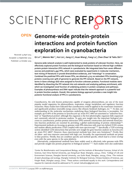 Genome-Wide Protein-Protein Interactions and Protein Function