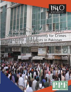 2016 Report on Impunity for Crimes