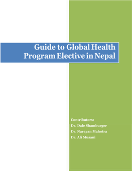 Guide to Global Health Program Elective in Nepal