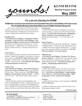 KUNM 89.9 FM May 2007
