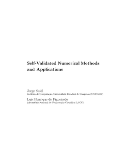 Self-Validated Numerical Methods and Applications