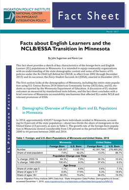 Facts About English Learners and the NCLB/ESSA Transition in Minnesota