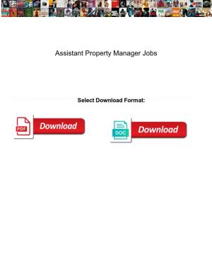 Assistant Property Manager Jobs