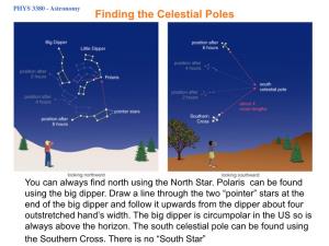 Finding the Celestial Poles