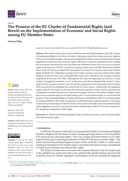 The Promise of the EU Charter of Fundamental Rights (And Brexit) on the Implementation of Economic and Social Rights Among EU Member States