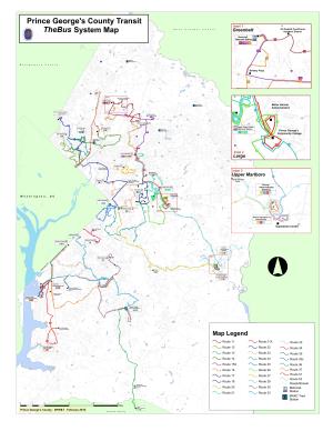 Prince George's County Transit System Map Thebus