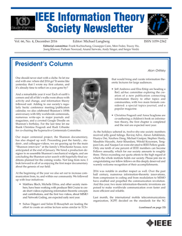 IEEE Information Theory Society Newsletter