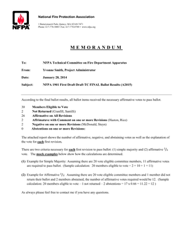 National Fire Protection Association Report