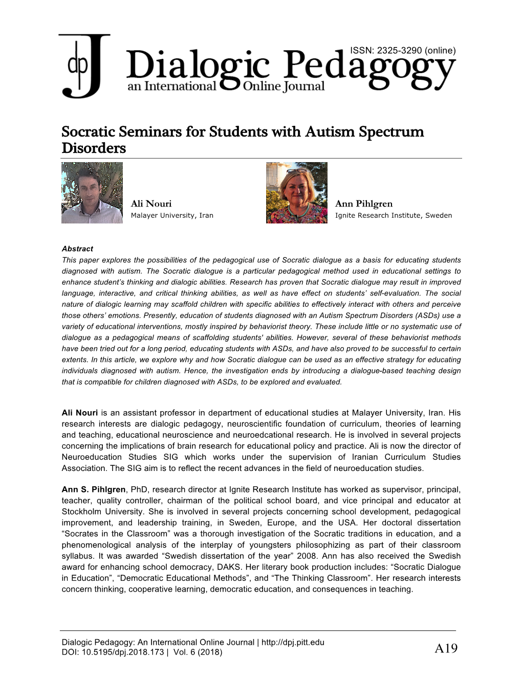 Socratic Seminars for Students with Autism Spectrum Disorders