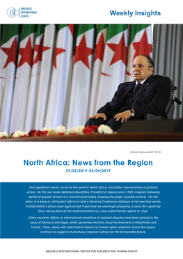 North Africa: News from the Region 29/03/2019-04/04/2019