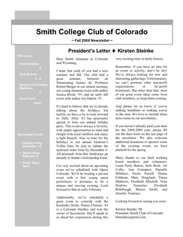 Smith College Club of Colorado