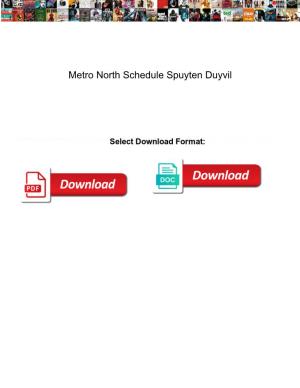 Metro North Schedule Spuyten Duyvil