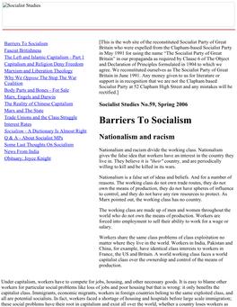 Barriers to Socialism