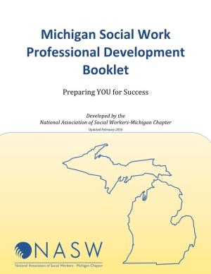 Michigan Social Work Professional Development Booklet