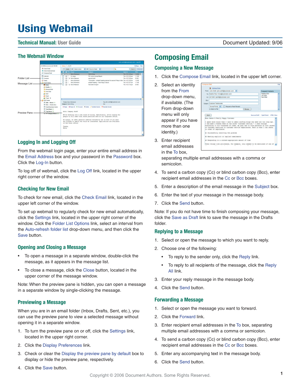 Using Webmail