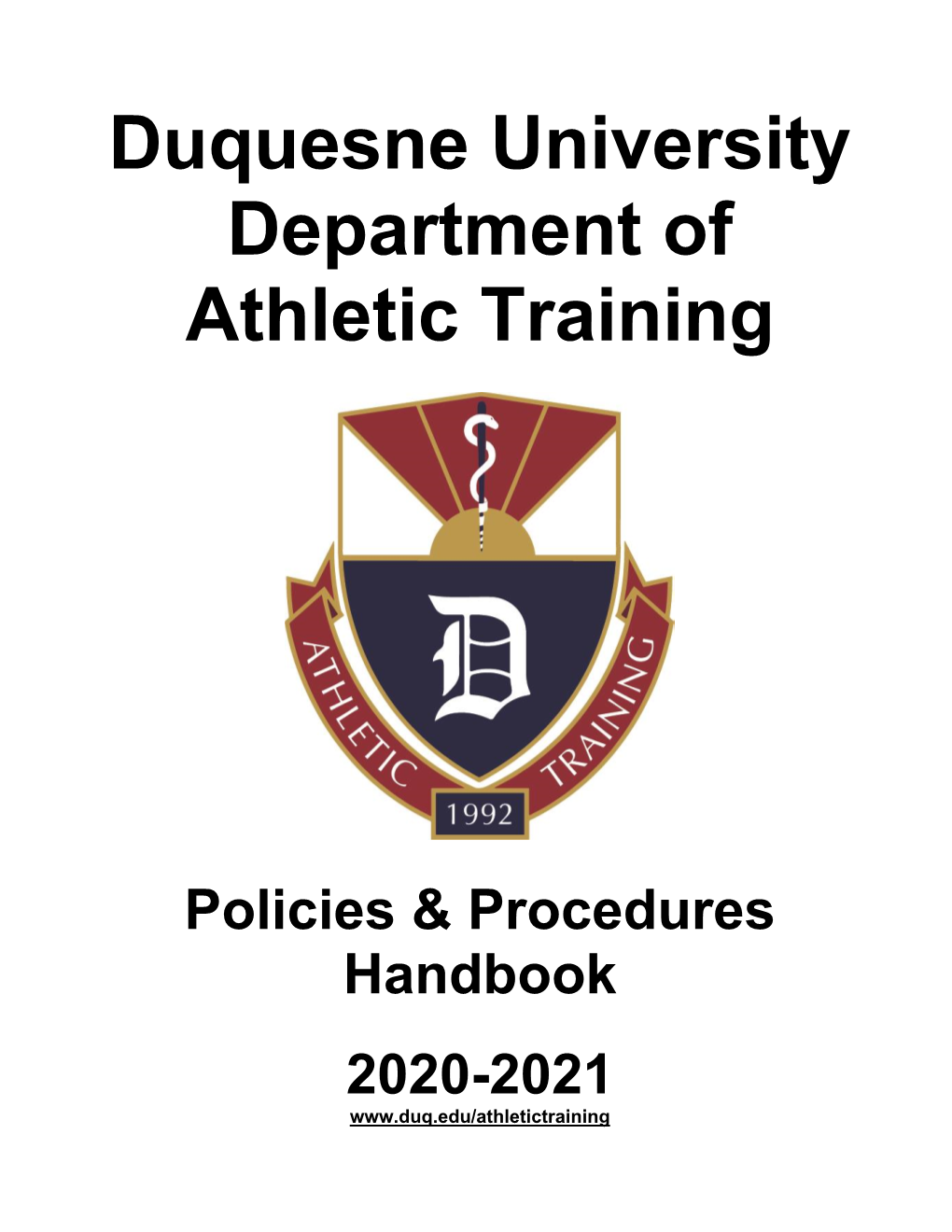 2020-2021 Policy & Procedure Handbook