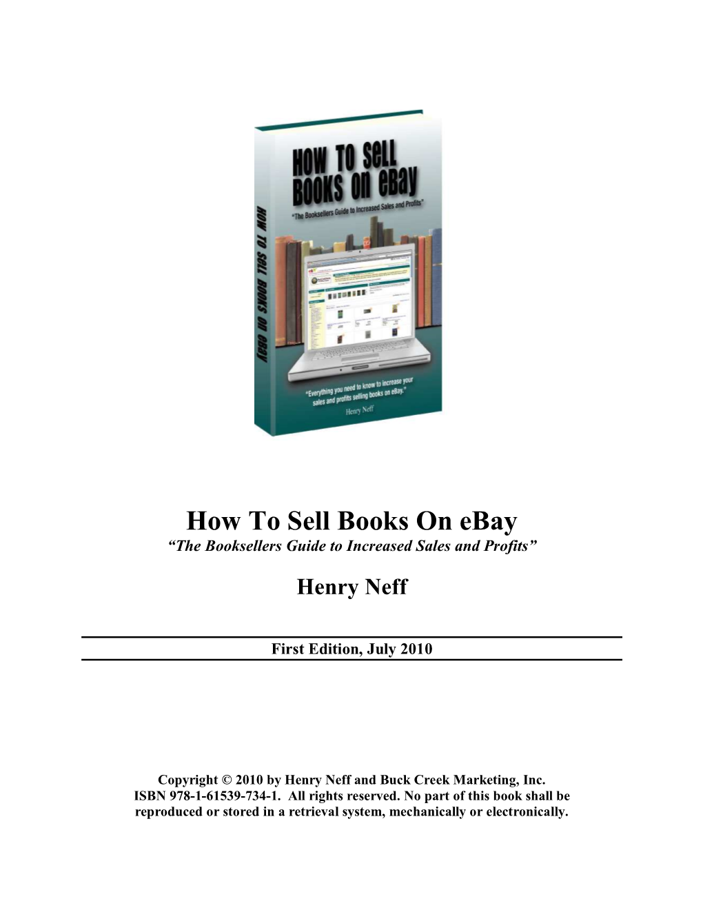 How to Sell Books on Ebay “The Booksellers Guide to Increased Sales and Profits”