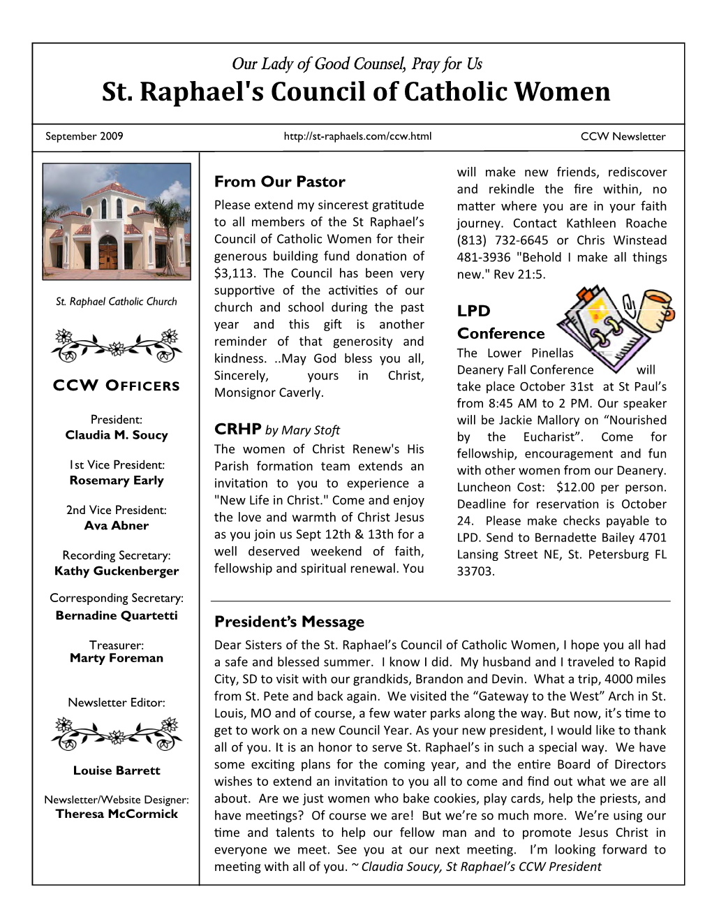 2009-10 CCW Newsletters