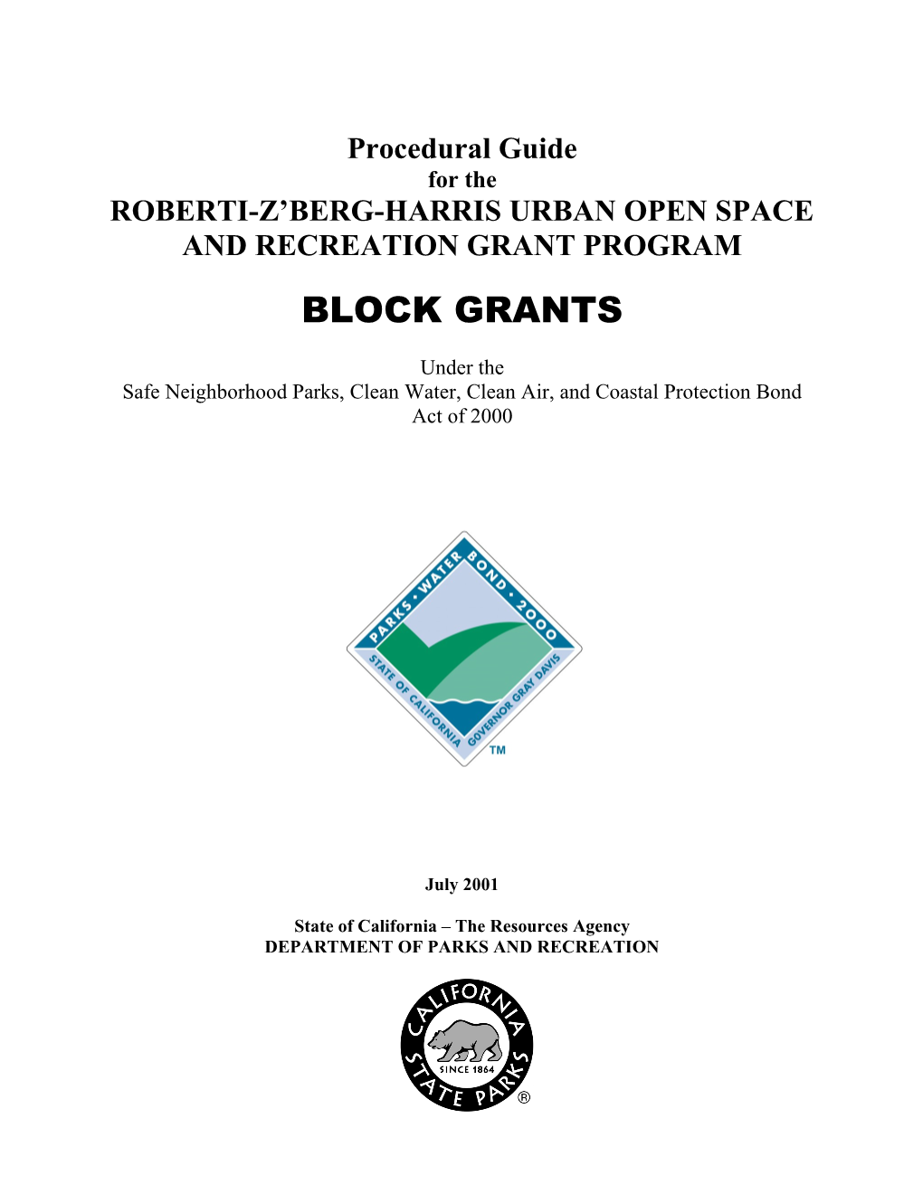 RZH Block Grant Guidelines