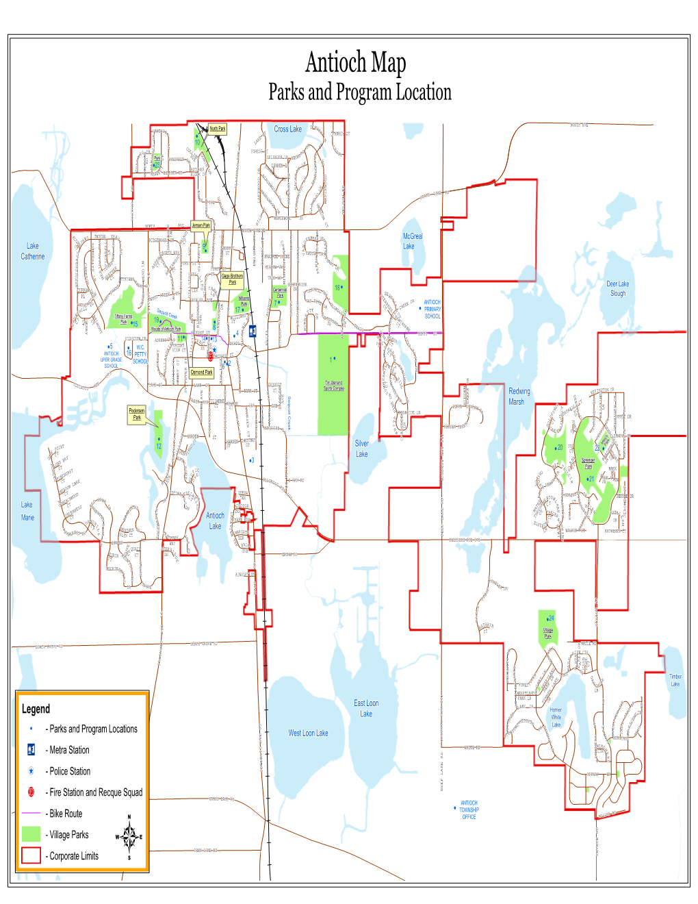 Antioch Map Parks and Program Location