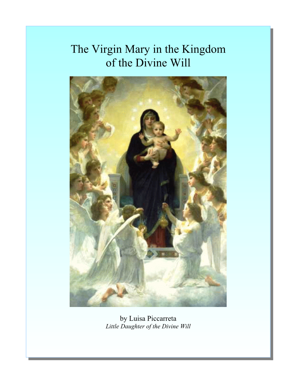 The Virgin Mary in the Kingdom of the Divine Will