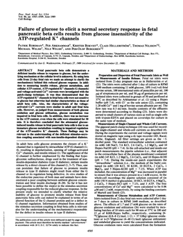 Pancreatic Beta Cells Results from Glucose Insensitivity Of