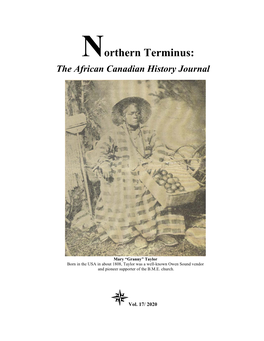 Northern Terminus: the African Canadian History Journal