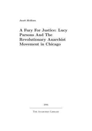 Lucy Parsons and the Revolutionary Anarchist Movement in Chicago