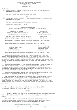 SECURITIES and EXCHANGE COMMISSION Washington, D.C. 20549 FORM 10-K/A AMENDMENT NO