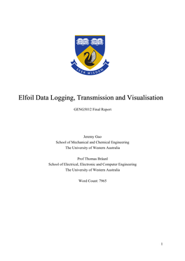 Elfoil Data Logging, Transmission and Visualisation
