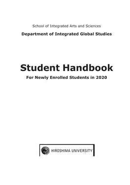 Student Handbook for Newly Enrolled Students in 2020