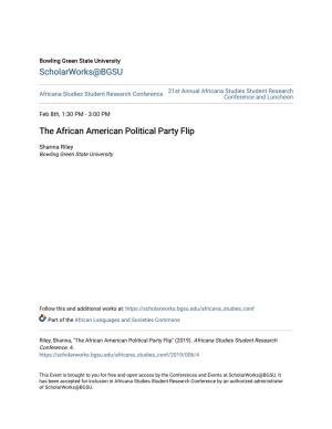 The African American Political Party Flip