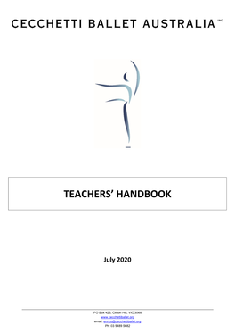 Teachers Handbook July 2020