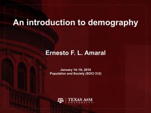 An Introduction to Demography